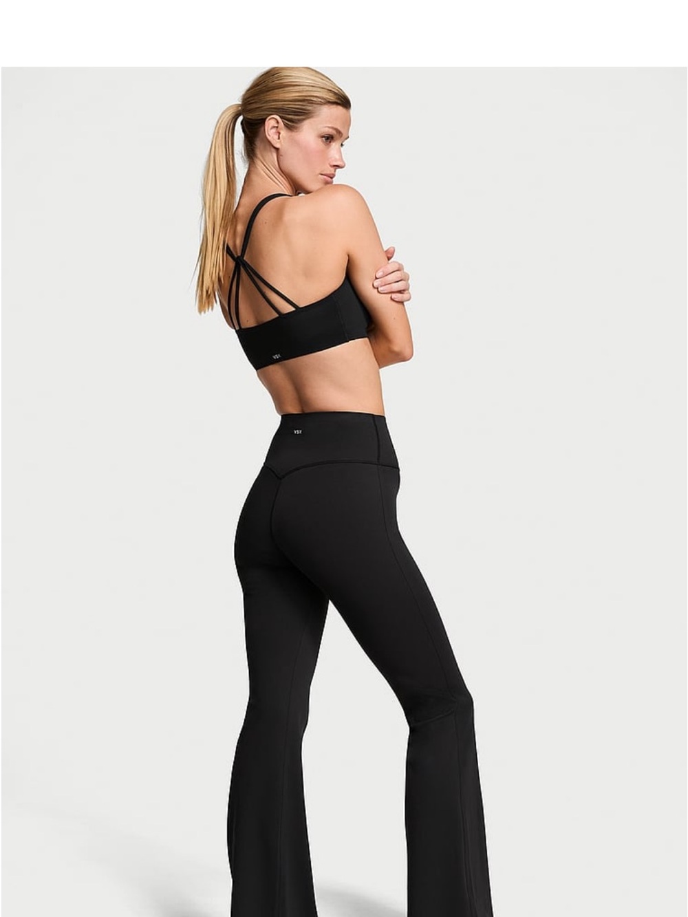 Victoria’s Secret Black Legging VSX High-Waist Flare Leg Yoga Pant
